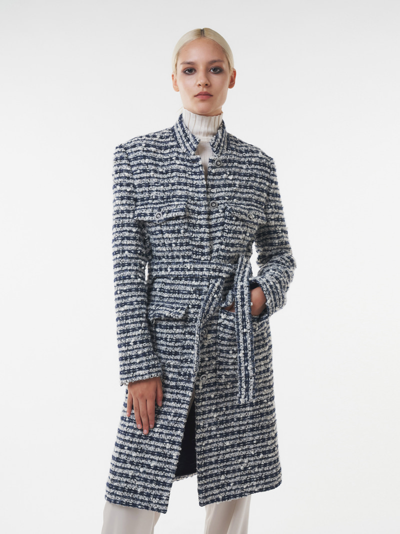 Mousse tweed coat(by. LESAGE Made in France)